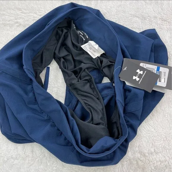 NEW Under Armour Speedpocket Shorts Womens XL Fitted NWT Blue Running Athletic - Picture 6 of 10